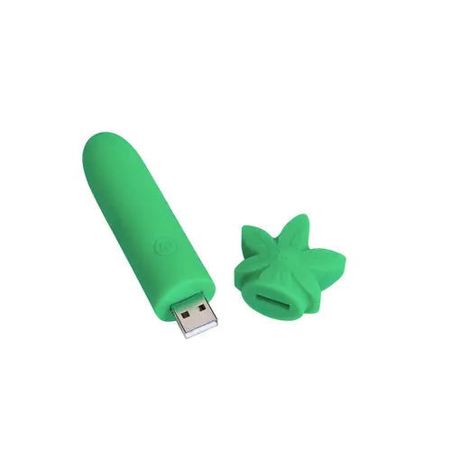 stoni mini vibrator with cap off showing USB Connector 