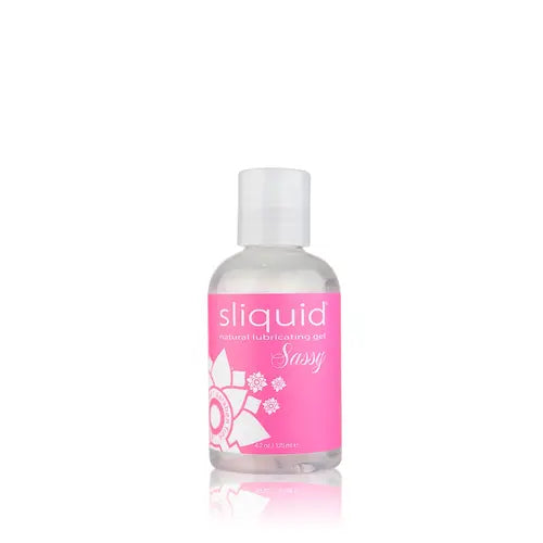Sliquid Sassy Gel Lubricant - bottle with pink label - 4.2 oz
