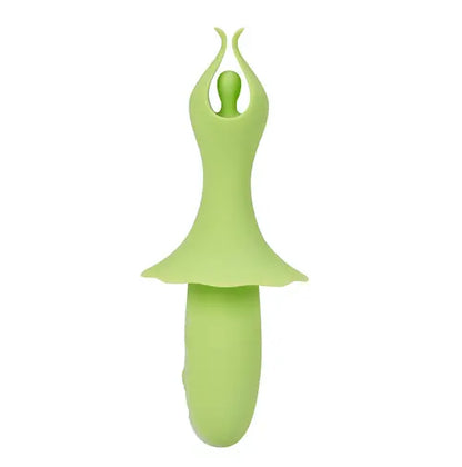 Green Sienna Vibrator against white background