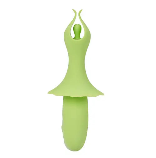 Green Sienna Vibrator against white background