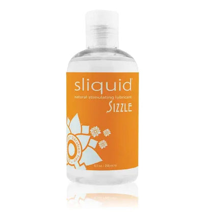 Sizzle Personal Lubricant - 8.5oz bottle with orange label