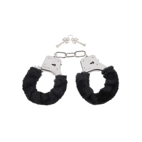 Sportsheets - Sex & Mischief Black Furry Handcuffs