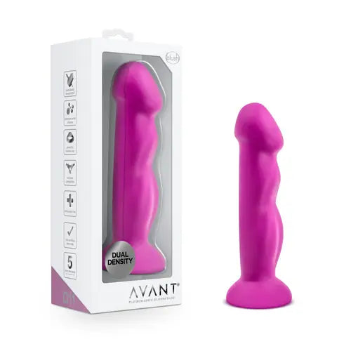 Suko Dildo With Suction Cup - white box on the left, pink dildo on the right