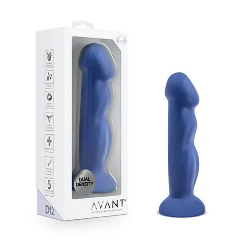 Blush - Avant Suko Indigo 8-Inch Curved Dildo With Suction Cup Base