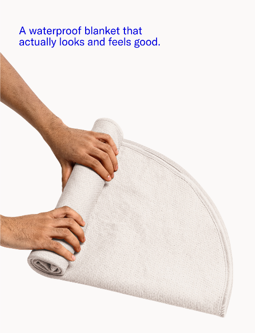 hands rolling blanket 