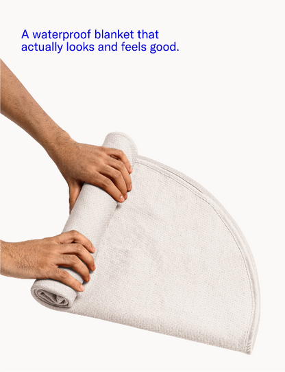 hands rolling blanket 