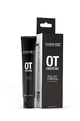 OverTime Delay Cream - black and white packaging