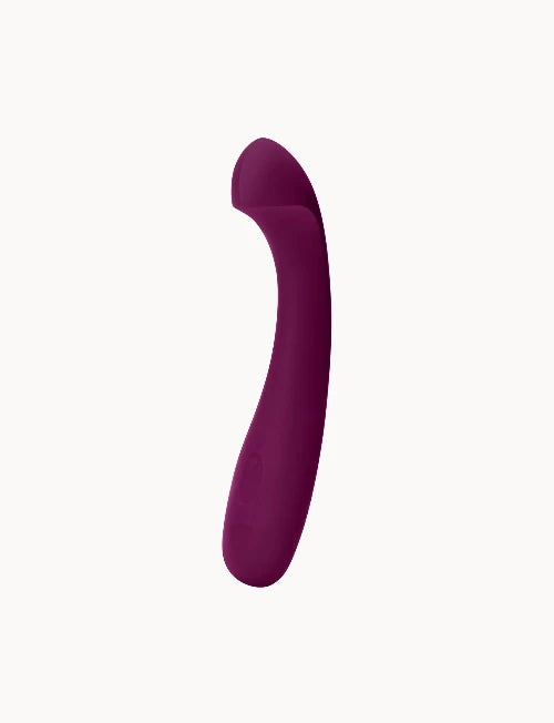 Dame arc vibrator in plum against white background