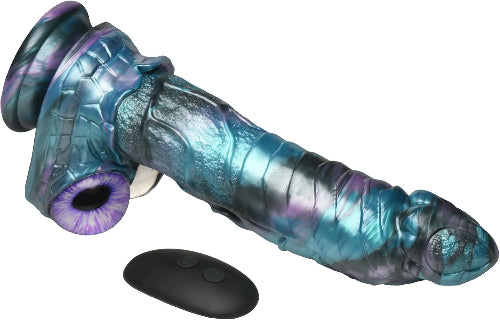 astro thrust dildo - green iridescent dildo with remote control