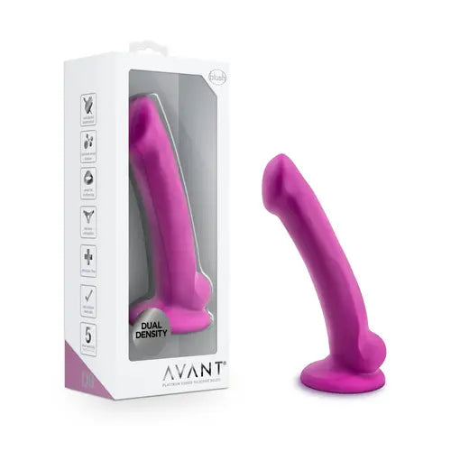 avant blush dildo - white box on the left - pink dildo on the right