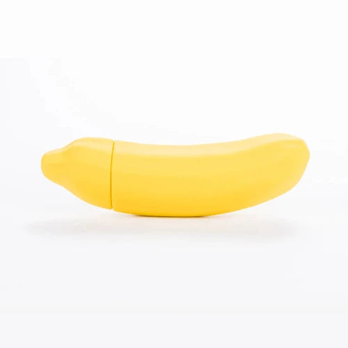 banana vibrator against white background