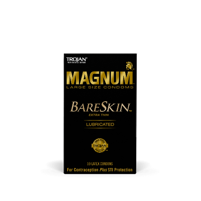 magnum bareskin extra thing condoms package - black with gold lettering