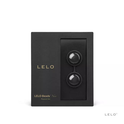 LELO Beads Noir - two black beads in black background
