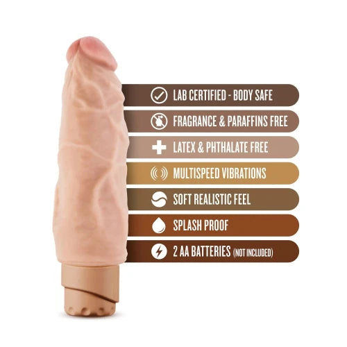 beige cock vibe with product details