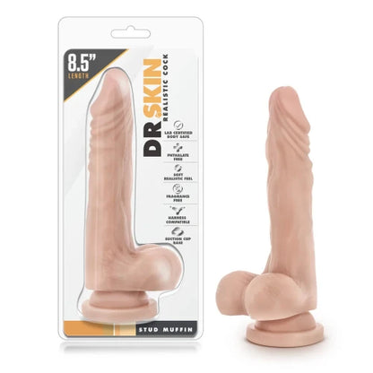 beige dildo next to package
