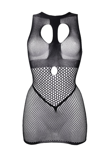 Shots - Le Désir Duo Net Open Cup Mini Dress - Black