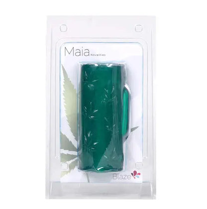 dark green blaze tunnel with insertable vibrator in white package