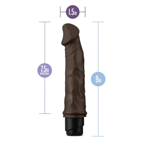 chocolate cock vibe with dimensions