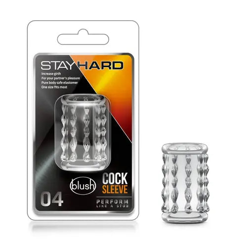 Clear Ridged Cock Sleeve in package