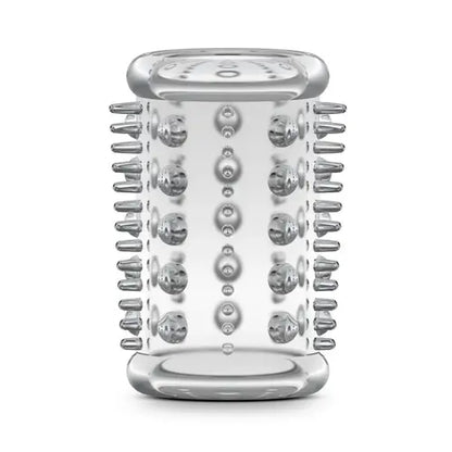 clear soft spiked penis ring against white background