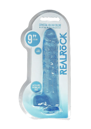crystal blue dildo in white and blue package