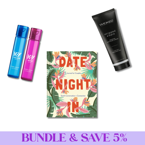 date night in bundle - book, lube, and massage oil