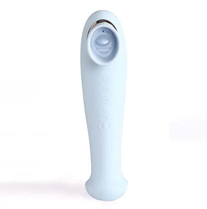 Blue DESTINY clitoral suction vibrator against white background