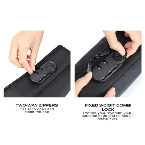dorcel discreet box black closeup of combination lock