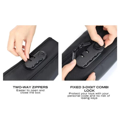 dorcel discreet box black closeup of combination lock