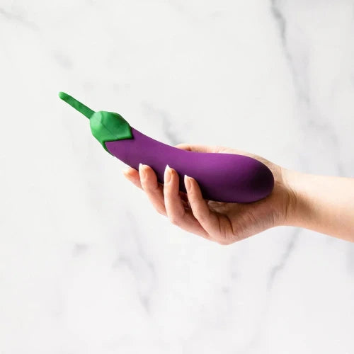 hand holding eggplant xl vibrator