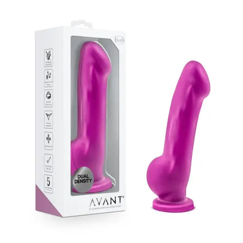 Ergo Violet - white box on left and purple dildo on right