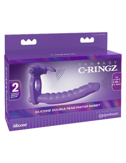 double penetrator purple package with image of double penetrator toy on it