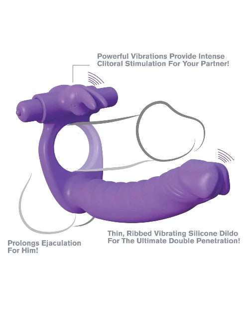 double penetrator diagram showing how it's worn on a penis