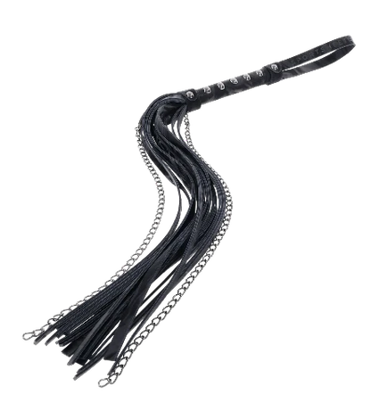 flogger with faux leather and chain falls