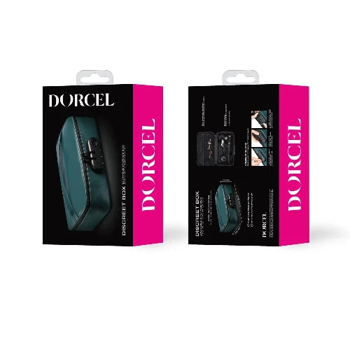 green luxury box in black and pink packaging