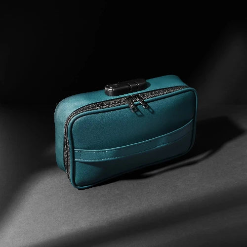 green luxury storage box against black background