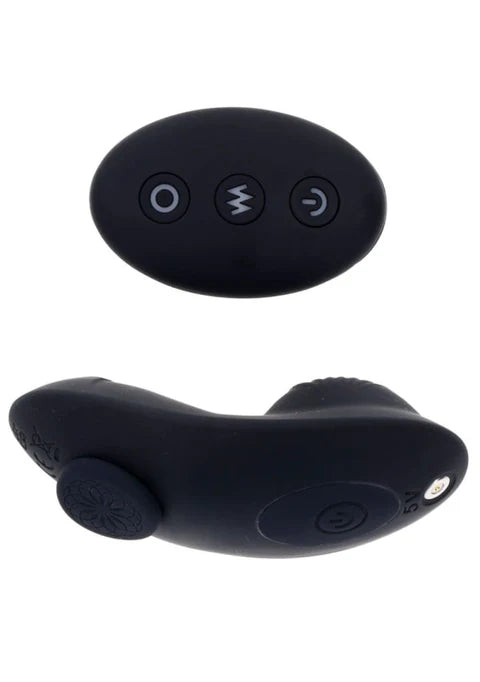 vibrator and remote control - black