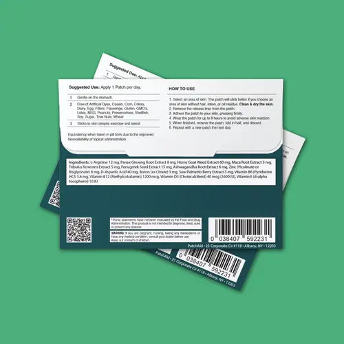 ignite him male libido patch by patch aid - back