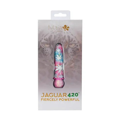 jaguar tie dye bullet vibrator in silver package