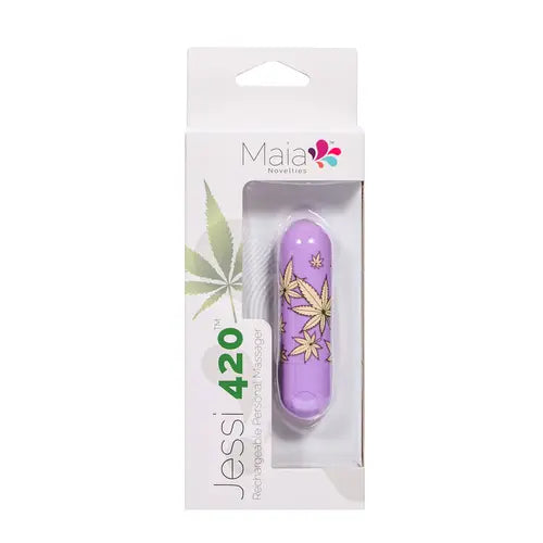 jessi violet 420 bullet vibe in white packaging