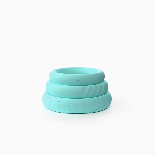 set of 3 mint penis rings against white background
