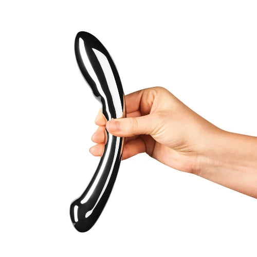 hand holding le wand arch massager against white background
