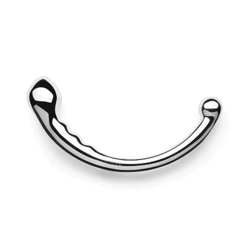 le wand hoop stainless steel massager against white background