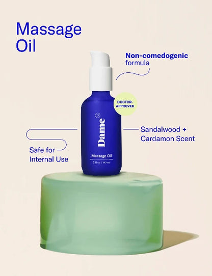 Dame Massage oil with product specifications