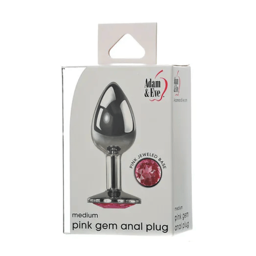 Pink Gem Metal Anal Plug - Size Medium | Adam & Eve Love and Lust Pink Gem Metal Anal Plug - Size Medium | Adam & Eve Love and Lust