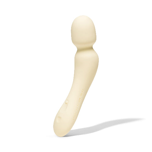 Min butter wand vibrator against white background