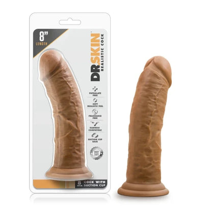 mocha 8 inch dildo in package