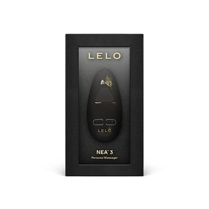 Nea 3 personal massager in black and gold package