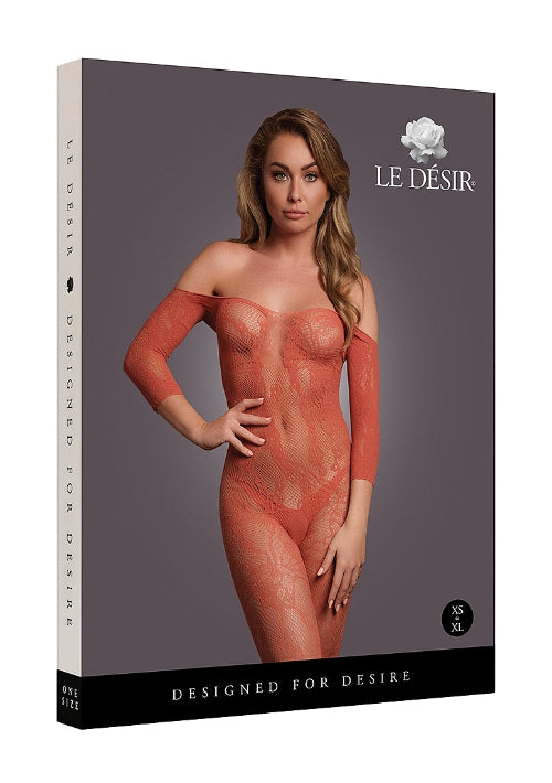 off the shoulder bodystocking package front