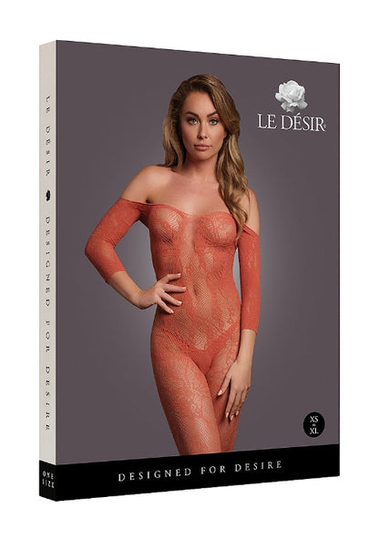 off the shoulder bodystocking package front